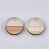 Resin & Walnut Wood Pendants RESI-S358-02C-12-2