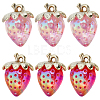 24Pcs 2 Colors Transparent Acrylic Pendants MACR-SC0002-36-1