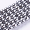 Synthetic Magnetic Hematite Beads Strands G-H1099-1-1