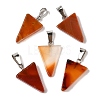 Natural Red Agate Pendants G-B127-04P-15-2
