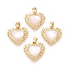 Natural White Shell Pendants KK-N287-01G-1