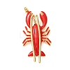 Brass with Enamel Pendants KK-CBA2F11-10G-2