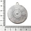 Flat Round Tibetan Style Pendant Cabochon Settings TIBE-C067-01AS-NR-3