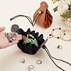 2Pcs 2 Colors Leather Jewelry Drawstring Storage Bags DIY-AN0001-32-3