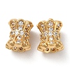 Brass Micro Pave Cubic Zirconia Beads KK-P239-34G-1