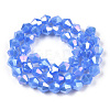 Imitation Jade Electroplate Glass Beads Strands EGLA-A039-J6mm-B04-3