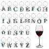 Brass Wine Glass Charms AJEW-GA00015-1