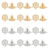 Unicraftale 24Pcs 2 Colors 304 Stainless Steel Stud Earring Findings STAS-UN0040-80-1