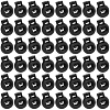 50Pcs PP Plastic Iron Spring Cord Locks KY-CN0002-36B-7