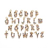 Brass Micro Pave Cubic Zirconia Charms ZIRC-L070-38-G-1