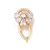 Brass Micro Pave Cubic Zirconia Twister Clasps KK-B100-069G-01-1