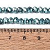 Transparent Electroplate Glass Beads Strands EGLA-Q131-01A-03-4