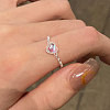 Adjustable 925 Sterling Silver Chain Finger Rings FS-WG5585A-01-1-1