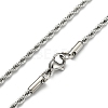 Tarnish Resistant 304 Stainless Steel Necklaces Unisex Rope Chain Necklaces NJEW-507L-10-4