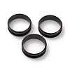 201 Stainless Steel Grooved Finger Ring Settings STAS-TAC0001-10F-B-5