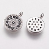 Brass Micro Pave Cubic Zirconia Charms ZIRC-G133-03P-2