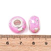 Opaque Resin Rondelle European Beads RESI-Z046-03B-3
