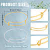 30Pcs 2 Colors Adjustable Iron Expandable Bangle Making BJEW-UN0001-63-3