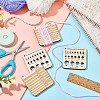 4Pcs 2 Style Wood Knitting Gauge Rulers DIY-BC0009-31-4