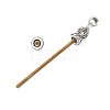Heart Shape Brass Screw Peg Bails KK-NH0008-05AS-2
