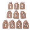 Hanging Linen Table Number Tags HJEW-WH0021-17-1