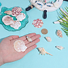 20Pcs 5 Styles Natural Shell Big Pendants BSHE-BM0001-01-3