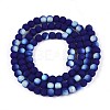 Frosted Opaque Glass Beads Strands LS-GLAA-T032-P4mm-MBB03-2
