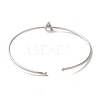 Rack Plating Brass Micro Pave Clear Cubic Zirconia Letter Open Cuff Bangles BJEW-A018-01P-A-3