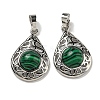 Synthetic Malachite Pendants G-Q158-05P-18-1