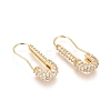 Brass Micro Pave Cubic Zirconia Dangle Earrings X-ZIRC-D118-02G-2