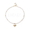 Natural White Moonstone Beaded Necklaces NJEW-JN04226-03-1