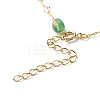 Natural Green Agate Beads Anklets Set for Girl Women AJEW-AN00450-04-11