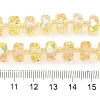Transparent Electroplat Glass Beads Strands EGLA-P062-01A-HP02-4