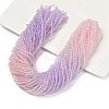 Transparent Painted Glass Beads Strands X-DGLA-A034-T1mm-A05-1