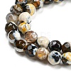 Dyed Natural Fire Crackle Agate Beads Strands G-G007-01-5