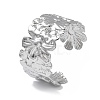 304 Stainless Steel Cuff Bangles for Women BJEW-Z078-17P-1