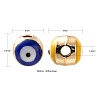 200Pcs 4 Colors Alloy Enamel Beads ENAM-LS0001-82-3