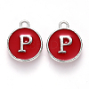Platinum Plated Alloy Enamel Charms ENAM-S118-03P-P-1