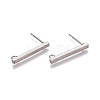 Non-Tarnish 304 Stainless Steel Stud Earring Findings X-STAS-E482-03A-P-2