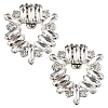 1 Pair Alloy Crystal Rhinestone Shoe Buckle Clips FIND-GF0005-99-1