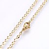 304 Stainless Steel Cable Chain Necklaces NJEW-P226-06G-04-2
