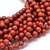 Grade A Natural Red Jasper Bead Strands X-G-P075-36-4mm-1
