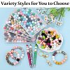 89Pcs Colorful Pattern Printed Silicone Beads Sets SIL-SZ0002-54D-6