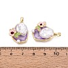 Brass Enamel Pendants KK-SZC0009-09G-03-3