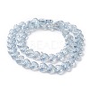 Electroplate Transparent Glass Beads Strands EGLA-R114-02A-PL03-2