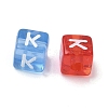 Spray Painted Transparent Acrylic Beads MACR-K365-07K-2