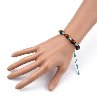 Adjustable Korean Waxed Polyester Cord Kid Braided Beads Bracelets BJEW-JB05437-05-1