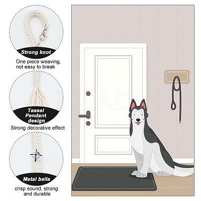 Brass Dog Doorbells AJEW-WH0312-38A-1