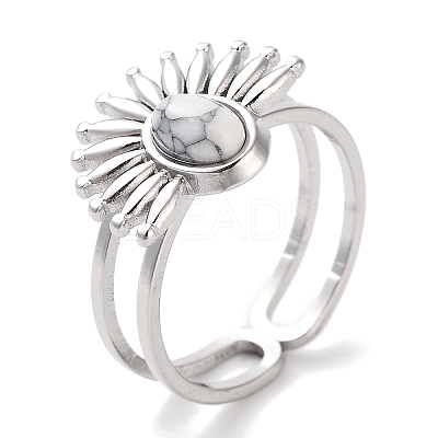 Ion Plating(IP) 304 Stainless Steel Ring RJEW-B059-01P-01-1