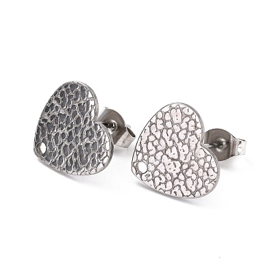 Non-Tarnish 304 Stainless Steel Stud Earring Findings STAS-I183-08B-P-1